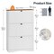 Warm White-Walnut Particleboard Shoe Cabinet with 3 Flip Drawers and Anti-Tip Kit